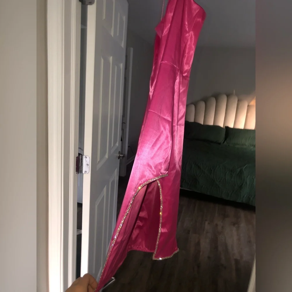 Mini Satin Dress - Picture 4 of 6